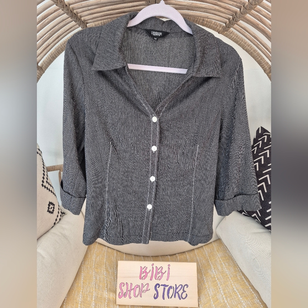 Women's Black Button-Up Jacket
